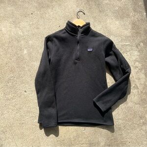 Patagonia Women's Better Sweater 1/4 Zip Fleece Pullover Size M Medium Black